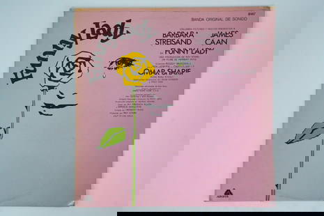 Rare Intl Spanish Funny Lady Vinyl Album: This lot features a rare international Spanish edition of the soundtrack to the 1975 musical-comedy-drama film Funny Lady, starring Barbra Streisand alongside James Caan, with original recordings from