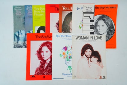 Lot of 10 Vintage Sheet Music, Barbra Streisand