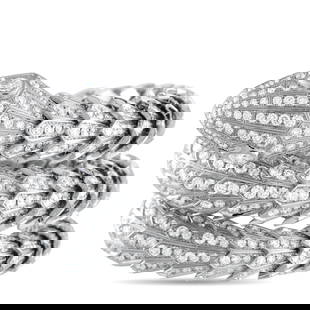 Bvlgari Serpenti 45.83ct Diamond and 18K Bracelet: Bvlgari Serpenti 45.83ct Diamond and 18K White Gold Bracelet - An extraordinary creation from Bvlgari's iconic Serpenti collection, this high jewelry bracelet is a breathtaking expression of power and