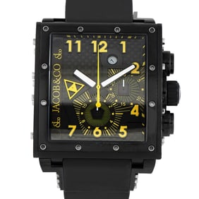 Jacob & Co. Epic I Black and Yellow Chronograph Watch