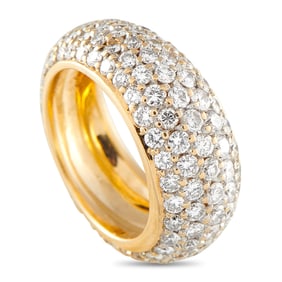 3.40ctw SI1-SI2/G-H Diamond and 18K Yellow Gold Ring