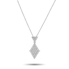 2.90ctw Diamond and Platinum Kite Necklace