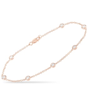 14K Rose Gold and 0.50ctw Diamond Bracelet