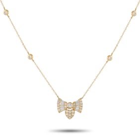 14K Yellow Gold and 0.75ctw Diamond Necklace