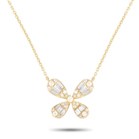 14K Yellow Gold and 0.75ctw Diamond 16" Necklace
