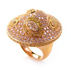 2.75ctw SI1-SI2 White and Yellow Diamond 18K Ring
