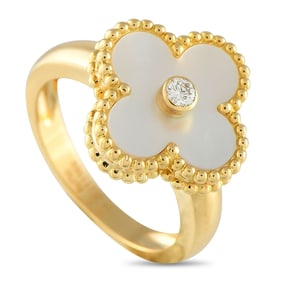 Van Cleef & Arpels Alhambra 18K and Mother of Pearl Ring