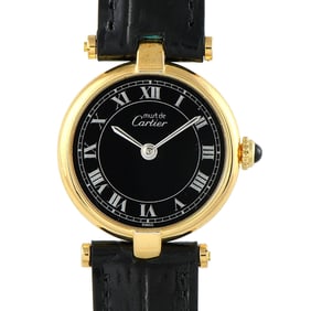 Cartier Must de Cartier Vendome Black Dial Watch