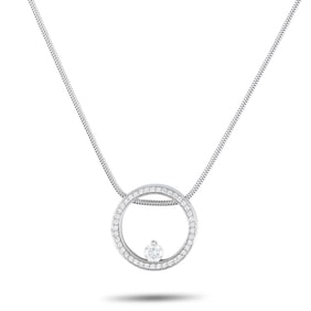 Movado 0.50ctw Diamond and 18K White Gold Necklace