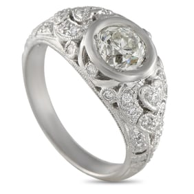 1.73ctw Diamond and Platinum Art Deco Ring