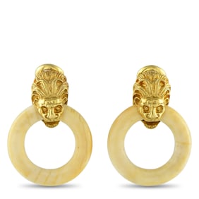 Zolotas Heritage 18K Yellow Gold and Agate Earrings