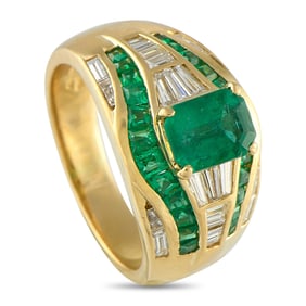 Sabbadini 2.28ctw Emerald, 0.78ctw Diamond and 18K Ring