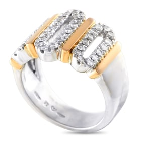 Damiani 0.44ctw Diamond and 18K Gold Ring