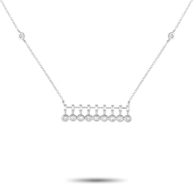 14K White Gold and 0.25ctw Diamond 15" Necklace
