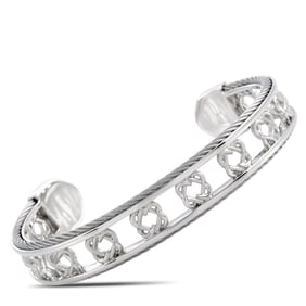 Charriol Heart to Heart Sterling Silver Bangle