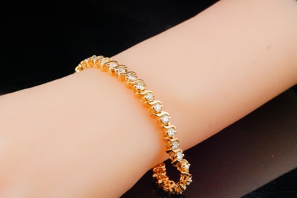 5.20ctw SI1-SI2/H-J Diamond Solid 14K Tennis Bracelet