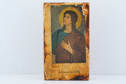 Antique Saint Joanna Orthodox Woodblock Icon