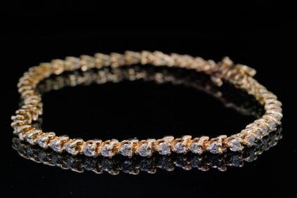 2.50ctw SI1-SI2/G-H Diamond and 14K 7" Bracelet