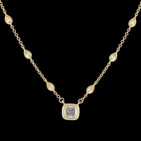 3.36ctw Diamond and 18K Yellow Gold 18" Necklace
