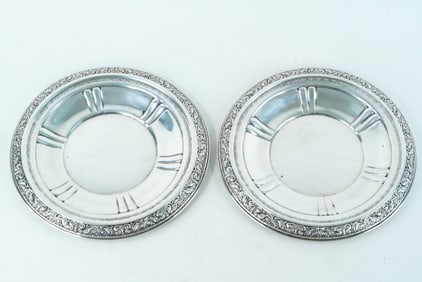 Pair of Dominick & Haff Normandie Sterling Silver Plates