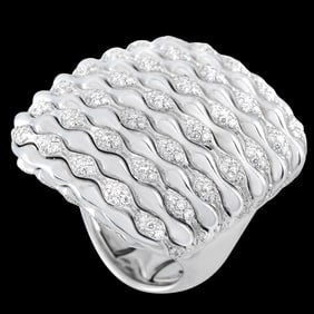 Palmiero 2.06ctw Diamond and 18K White Gold Ring