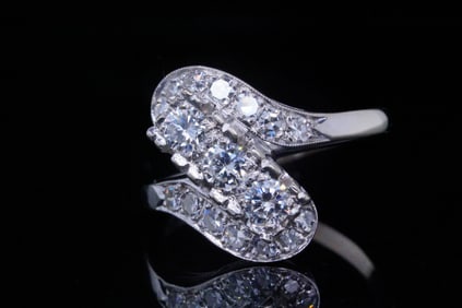 1.00ctw SI1-SI2/G-H Diamond and 14K White Gold Ring