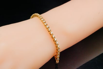 2.75ctw SI1-SI2/G-H Diamond and 14K 8" Bracelet