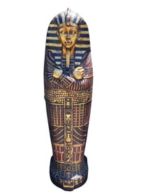 Life-Size Egyptian Revival Style Sarcophagus Cabinet