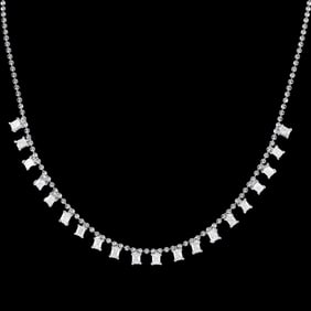 4.00ctw VS2-SI1/G-H Diamond and 18K White Gold Necklace