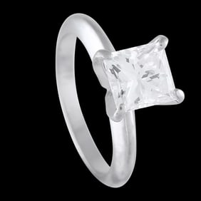 1.68ct VS2/H Princess Cut Diamond and Platinum Ring