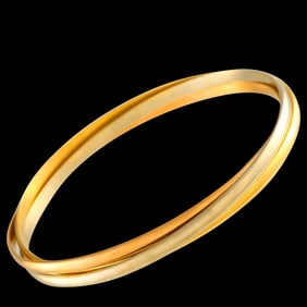 Cartier Trinity 18K Tri-Color Gold Bangle Bracelet