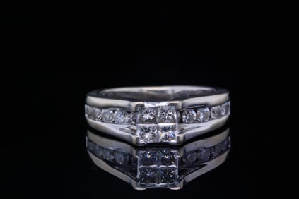 1.00ctw SI1-SI2/G-H Diamond and 14K White Gold Ring
