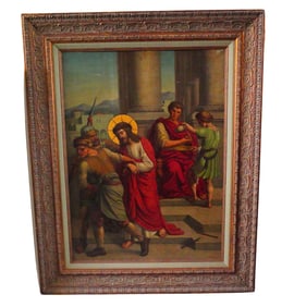 "Christ Before Pilate" Religious Oil Painting