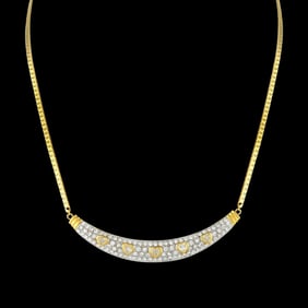 3.20ctw Diamond and 18K Yellow Gold 16" Necklace