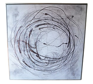 Contemporary Abstract Expressionist Mixed Media Painting
