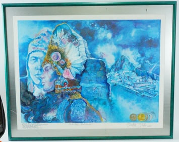 Meredith Miller 1993 Signed Original Mixed Media Painting
