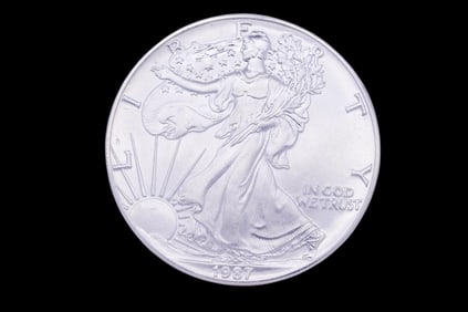 1987 American Silver Eagle 1 Ounce Fine Silver $1 Coin BU