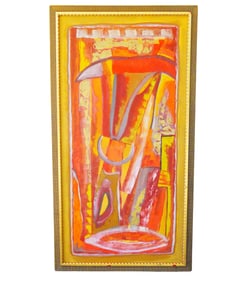 Michele Greco (Italian, 1966-) Original Mixed Media on Canvas "Toro" Painting