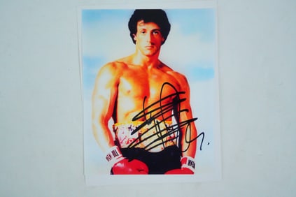 Sylvester Stallone Signed Rocky 8" x 10" Color Photo