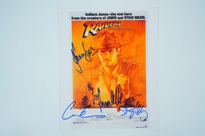 Raiders of the Lost Ark (1981) Cast, Crew Signed Photo