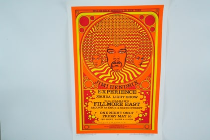 Jimi Hendrix David Byrd Signed Artist Proof Poster
