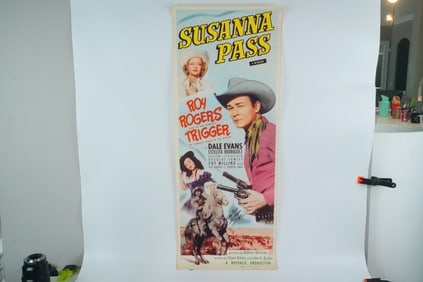 Roy Rogers Signed "Susanna Pass" Re-Release Poster
