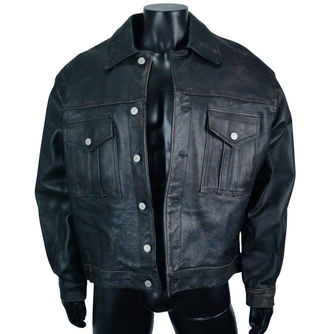 David Caruso "Cold Around the Heart" Leather Jacket: David Caruso "Ned Tash" Black Leather Jacket, Cold Around the Heart (1997) - This black leather jacket was worn by David Caruso in his role as Ned Tash in the 1997 neo-noir crime thriller Cold Around