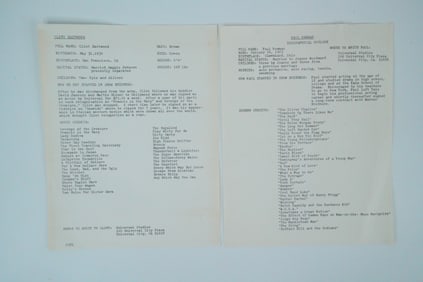 1970s Paul Newman and Clint Eastwood Studio Biographies