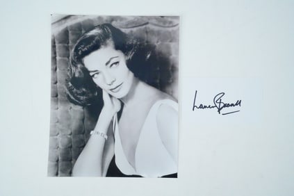 Lauren Bacall Cut Signature and 8 x 10 Photo