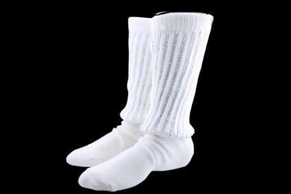 Michael Jackson Dangerous Tour Worn Crystal Socks