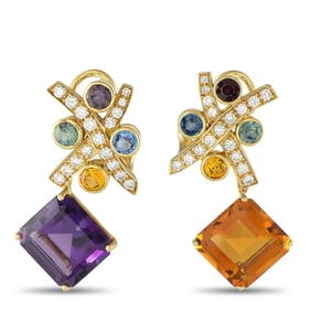 Tiffany & Co. 1.00ctw Diamond, Gemstone and 18K Earrings