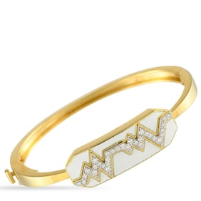 David Webb 18K, Diamond and Enamel Skip Bracelet