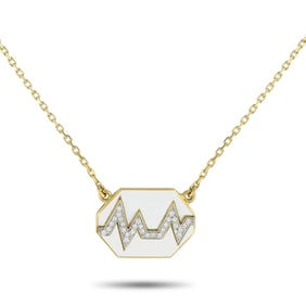 David Webb 18K, Diamond and Enamel Skip Necklace