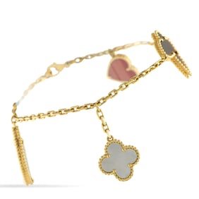 Van Cleef & Arpels Lucky Alhambra 18K 4-Motif Bracelet
